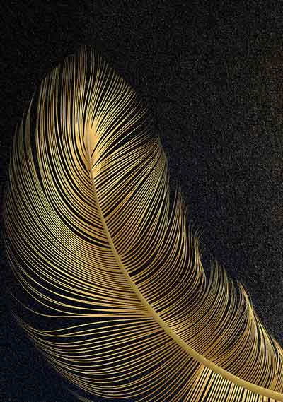 Golden Feather - Art By Mariann