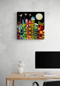 Whimsy Skyline Art - Sannel Larson