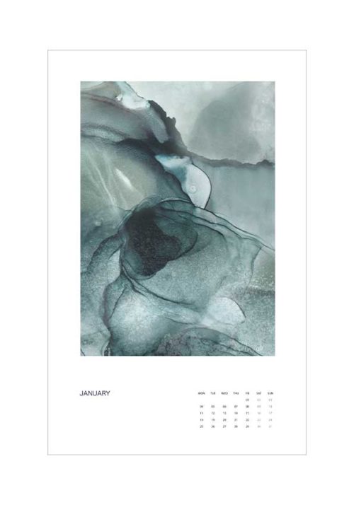 Abstract art calendar