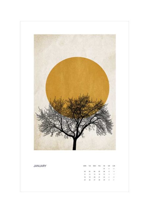 Minimalistic art calendar