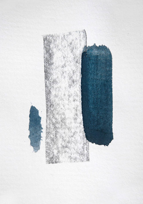 Minimal Abstract Aquarelle and Charcoal - Studio Nahili