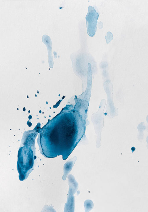 Sea Blue Abstract Aquarelle I - Studio Nahili